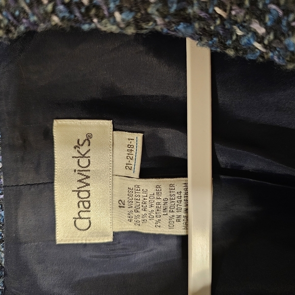 Chadwicks Blue Tweed Women's Jacket - Picture 3 of 4
